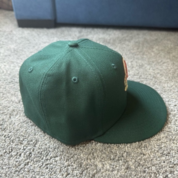 New Era Houston Rockets Fitted Hat Green Rust UV Size 7 NBA - Picture 6 of 9